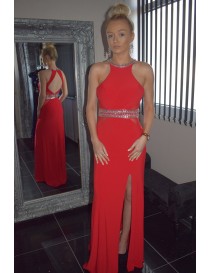 Nina Canacci Red Jersey Evening Dress