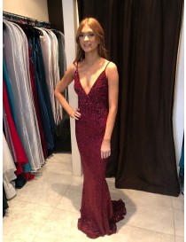 Lucille Gown - Burgundy