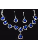 Crystal Sapphire Necklace and Earring Set