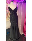 Black Sequin Dress