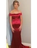 Off-the Shoulder - Evening Dress 
