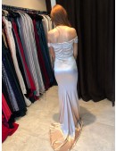 Off-the Shoulder - Evening Dress 