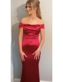 Off-the Shoulder - Evening Dress 