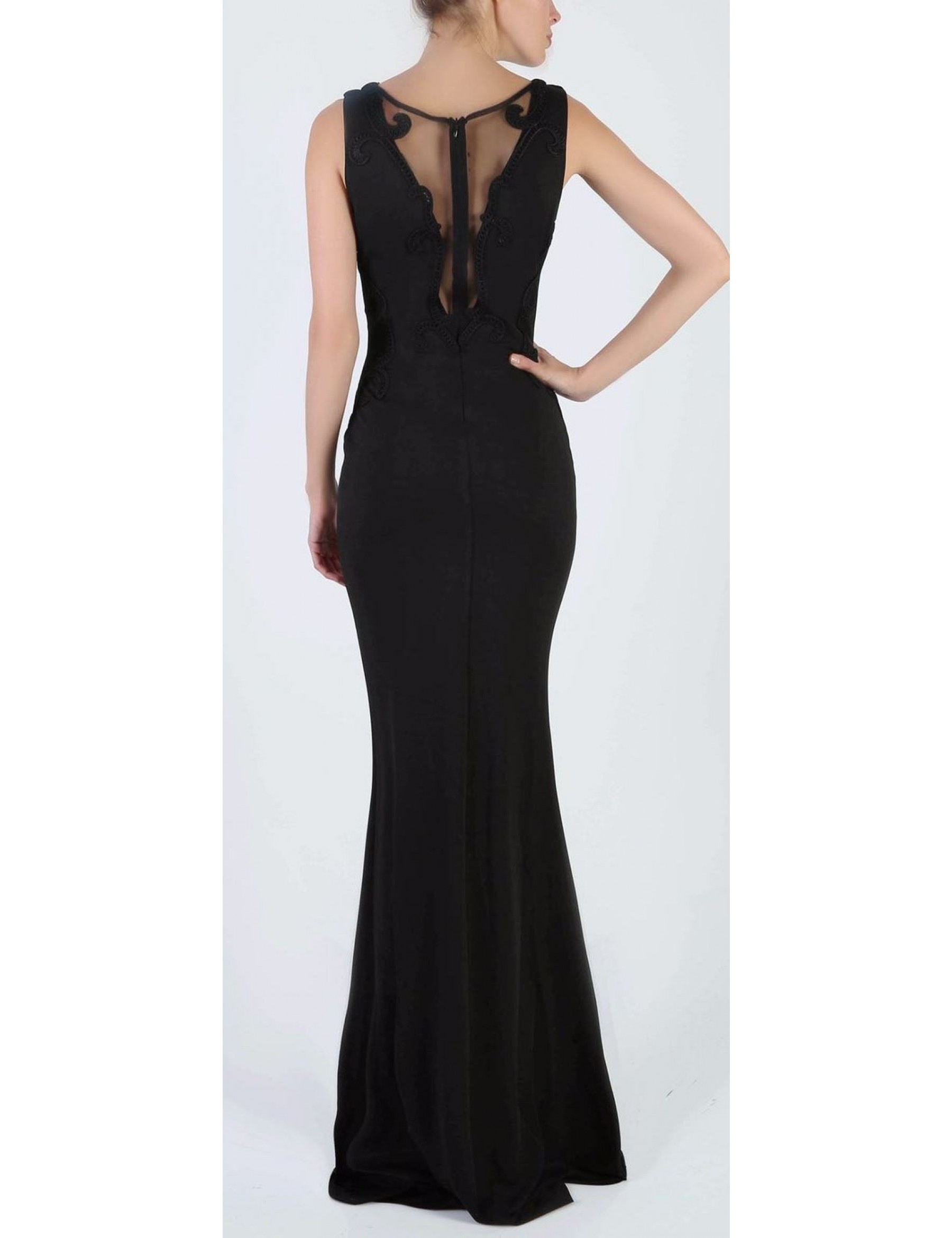 Jersey Fitted Evening Dress 