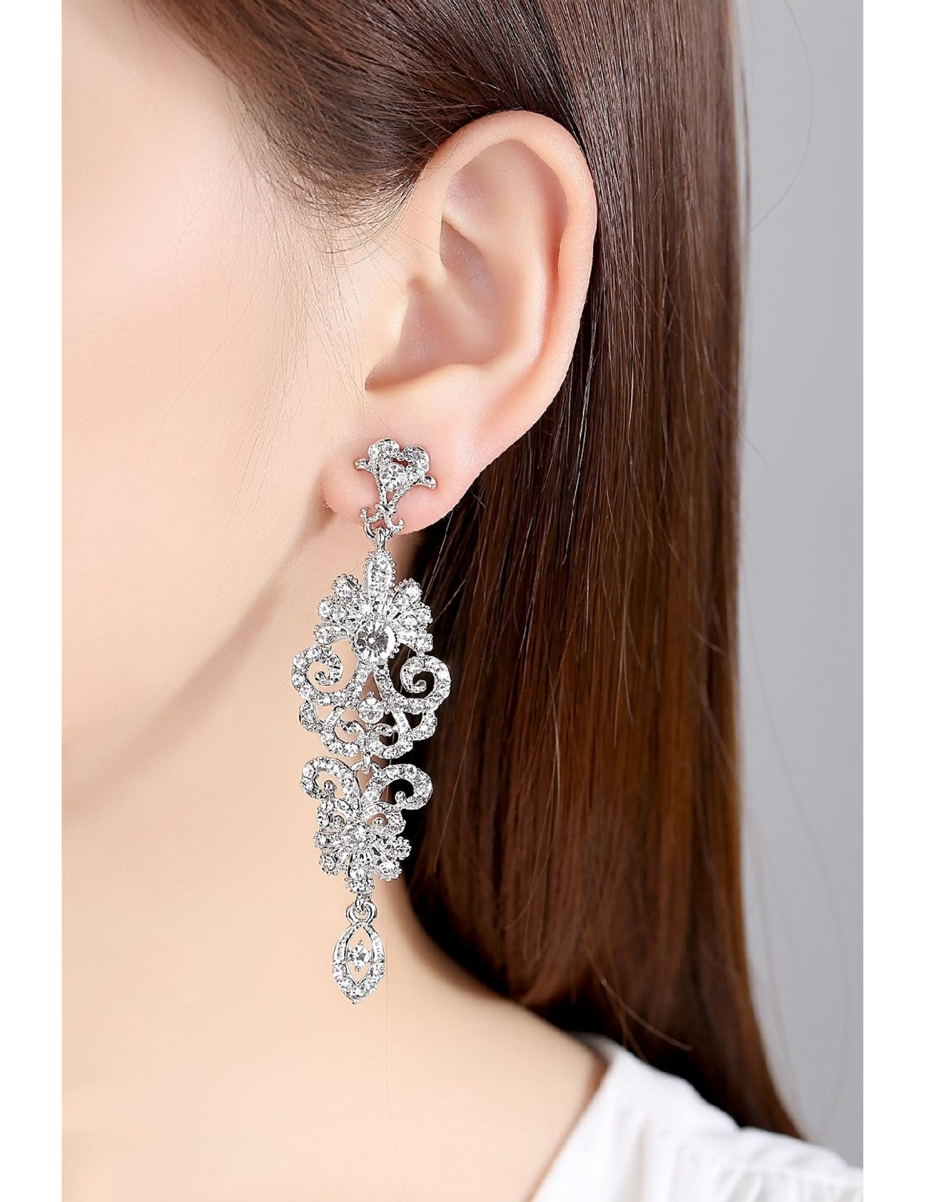 Chandelier CZ Drop Earrings S02