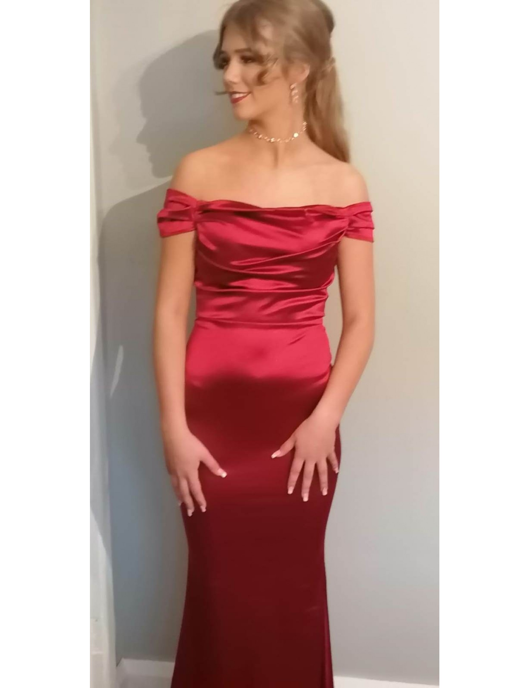 Off-the Shoulder - Evening Dress 